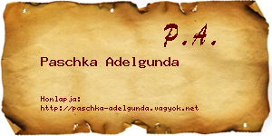 Paschka Adelgunda névjegykártya